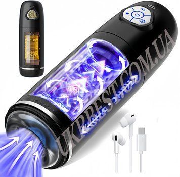 Мастурбатор чоловічий OralStorm автоматичний з імітацією мінету та вагіни, ротацією і звуком, секс іграшка для чоловіків 2620332837 фото