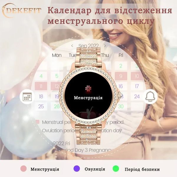 Розумний годинник smart watch для жінок, для айфона та андроїд, красивий жіночий смарт браслет ios та android 2371181824 фото