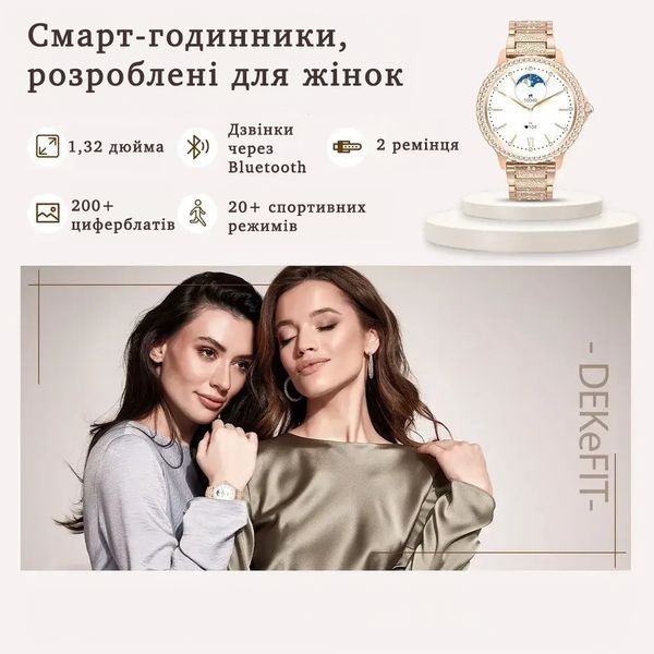 Розумний годинник smart watch для жінок, для айфона та андроїд, красивий жіночий смарт браслет ios та android 2371181824 фото