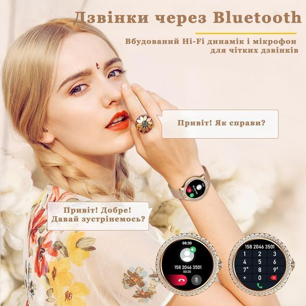 Смарт розумний годинник для жінок Smart Watch для айфон андроїд, фітнес годинник для жінок сенсорні фітнес-браслети 2356776128 фото