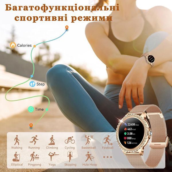 Смарт розумний годинник для жінок Smart Watch для айфон андроїд, фітнес годинник для жінок сенсорні фітнес-браслети 2356776128 фото