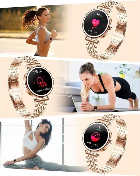 Смарт-годинник Rollstimi Smart Watch з тиском, пульсом, киснем, дзвінками для Android та iPhone, металевий корпус, 2 ремінці, IP67 2552898811 фото