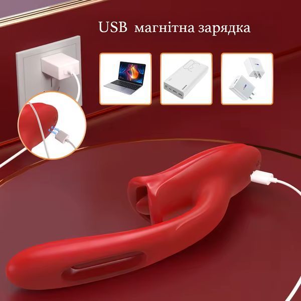 Вібратор для жінок 3-в-1 Tapping Vibrator: Вагінальний і кліторальний стимулятор, інтимний масажер для сексу та мастурбації 2446446532 фото