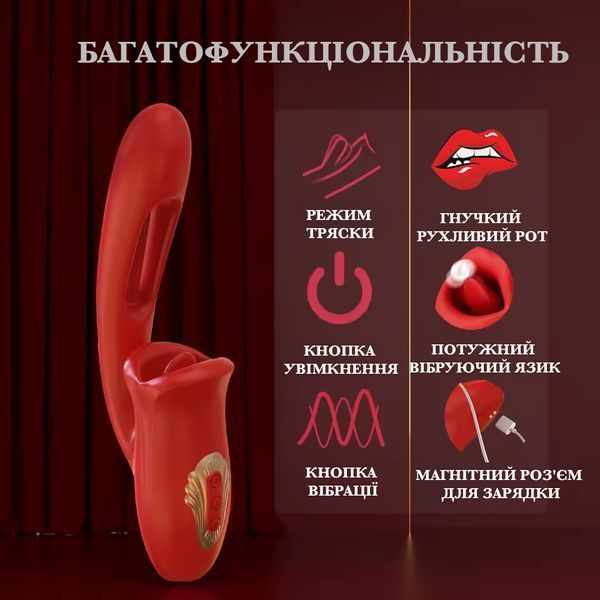 Вібратор для жінок 3-в-1 Tapping Vibrator: Вагінальний і кліторальний стимулятор, інтимний масажер для сексу та мастурбації 2446446532 фото