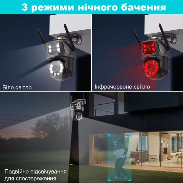 IP зовнішня камера відеоспостереження WiFi SmartGuard 360 для дому та вулиці з нічним баченням і датчиком руху 2458645755 фото