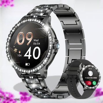 Смарт-годинник жіночий Smart Fitonme Black для айфон та андроїд, Розумний годинник для жінок з 2 ремінцями та тонометром 2340660083 фото