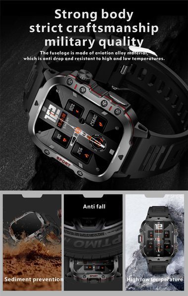 Смарт-годинник чоловічий Military Sports Fitness Tracker 2340688717 фото